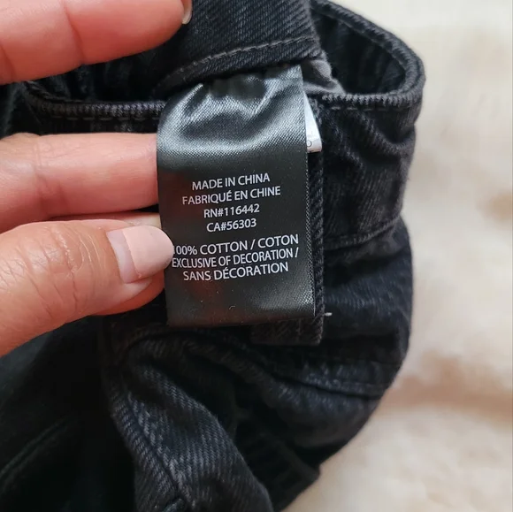 Black Denim Jeans with Embroidered Logo - Picture 6 of 8